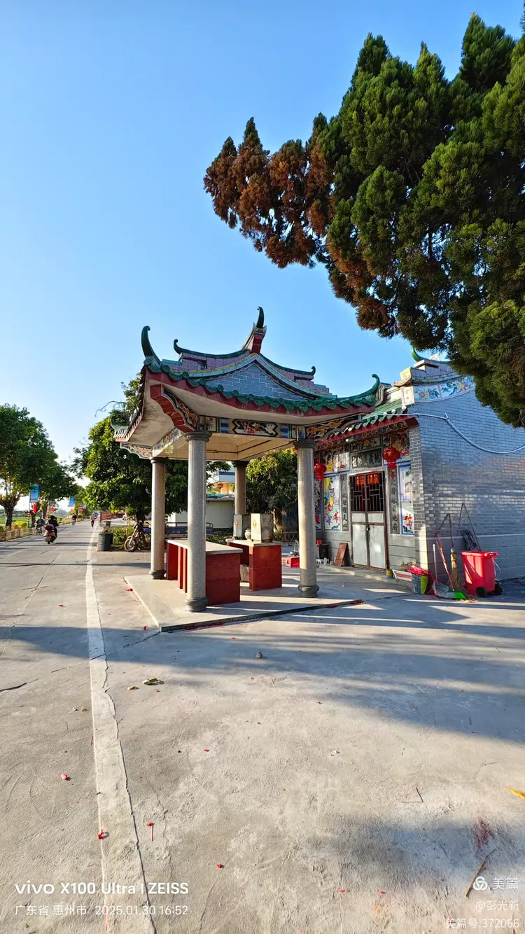 中国广东惠州惠东新农村芙蓉村蛇年初二风景